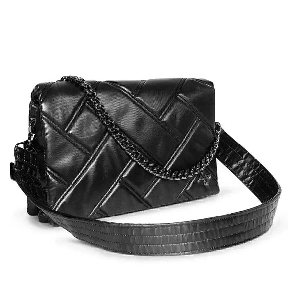 LUG Huddle Shoulder Bag / Purse/ Handbag - Metallic Black - Picture 2 of 15